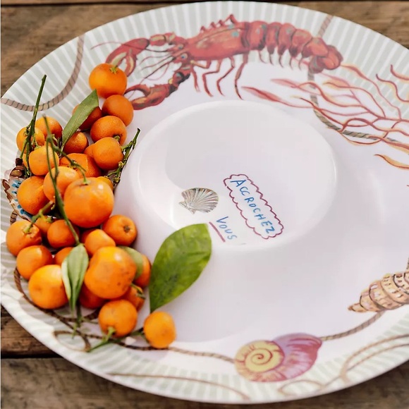 Anthropologie Nathalie Lete By the Sea Melamine Chip & Dip Platter